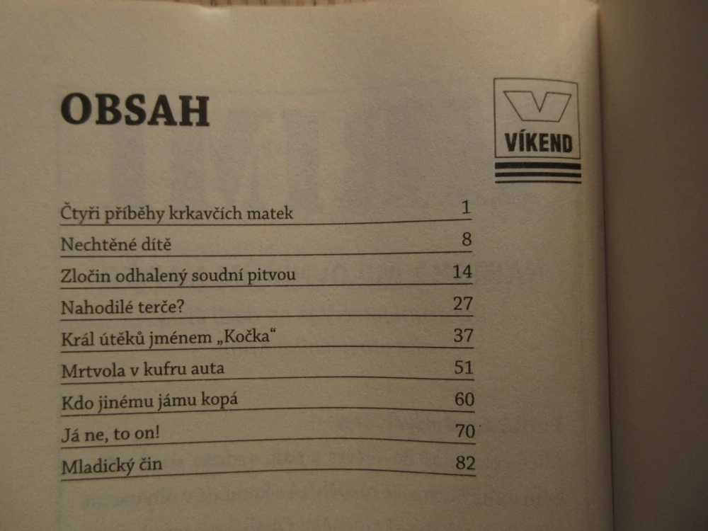 MRTVOLA V KUFRU AUTA AJ. SKUTEČNÉ PŘÍBĚHY, 2/2018, **an