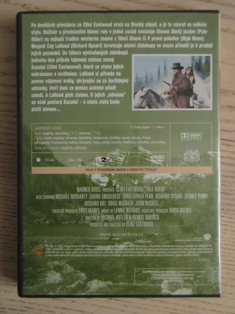 BLEDÝ JEZDEC, EASTWOOD, ČR. OBAL, ČESKÉ TITULKY, DVD FILM