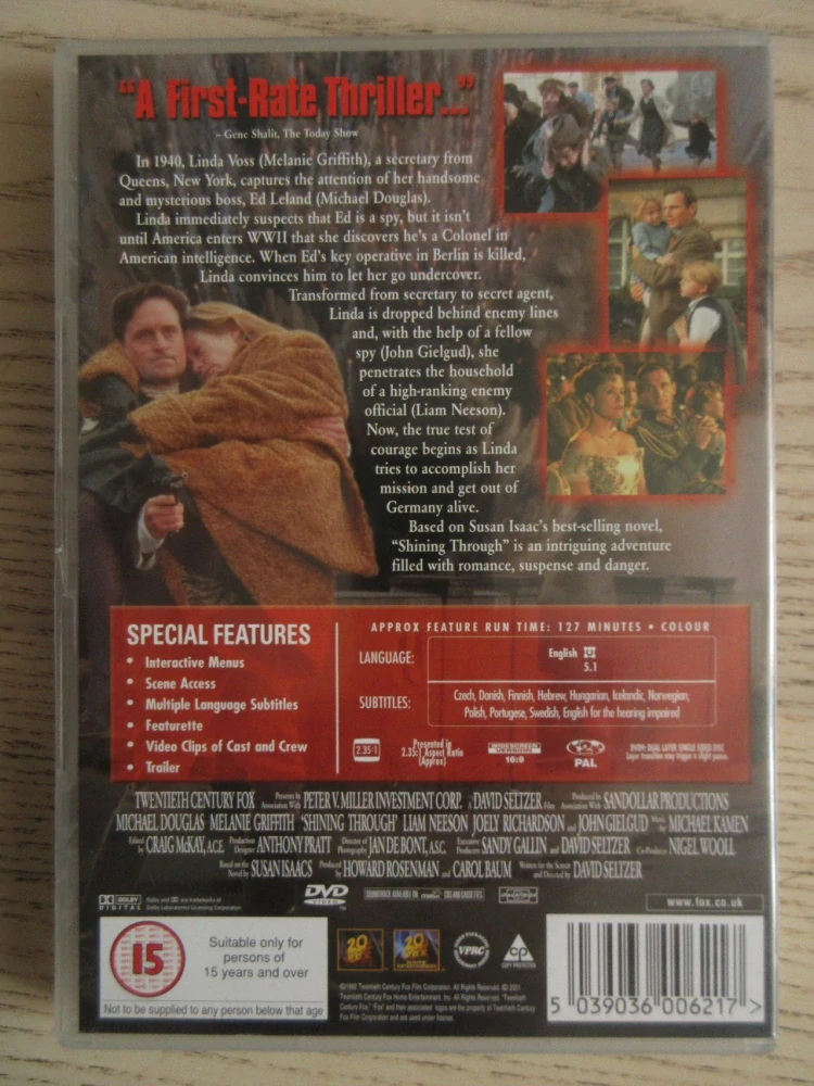 ZÁBLESK, DOUGLAS,GRIFFITH, NEESON, GB OBAL, ČESKÉ TITULKY, DVD FILM