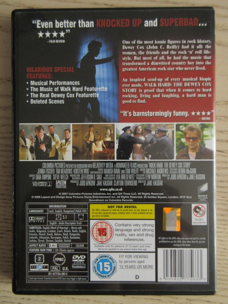 NEUVĚŘITELNÝ ŽIVOT ROCKERA COXE, J.C.REILLY, GB OBAL, ČESKÉ TITULKY, DVD FILM