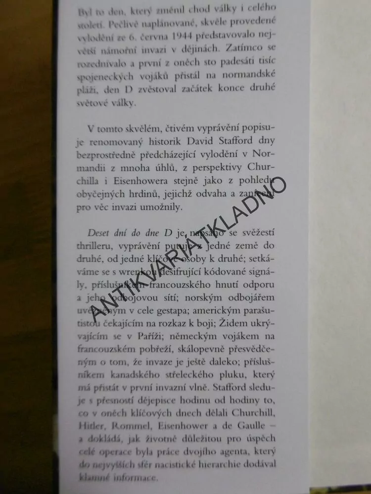 DESET DNÍ DO DNE D, DAVID STAFFORD, 