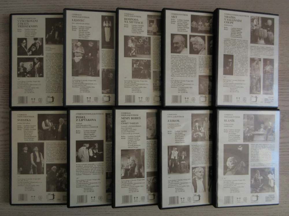 DIVADLO JÁRY CIMRMANA, 10X DVD FILM