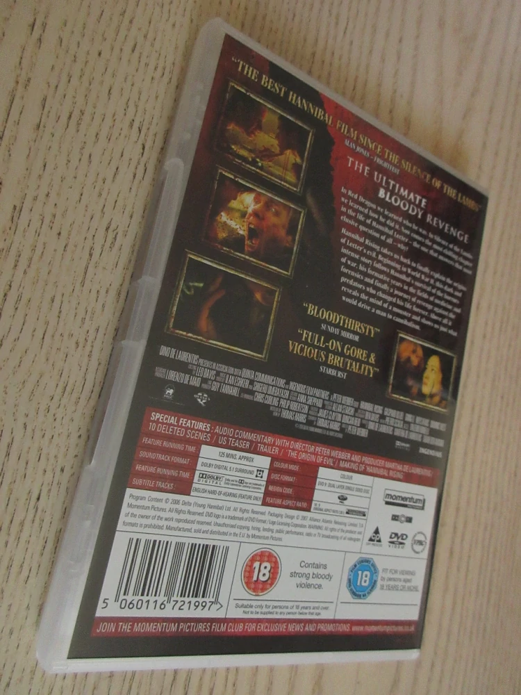 HANNIBAL ZROZENÍ, GB OBAL, ČESKÁ VERZE, DVD FILM