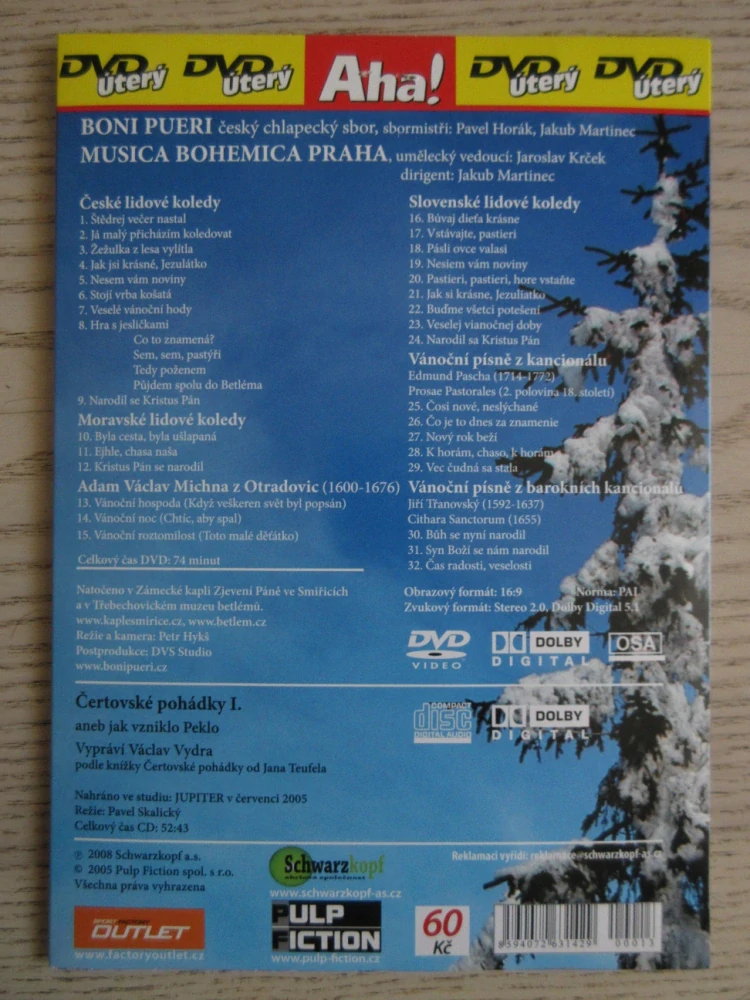 BONI PUERI, NEJKRÁSNĚJŠÍ ČESKÉ A SLOVENSKÉ KOLEDY + CD ČERTOVSKÉ POHÁDKY, CD HUDBA, MLUVENÉ SLOVO