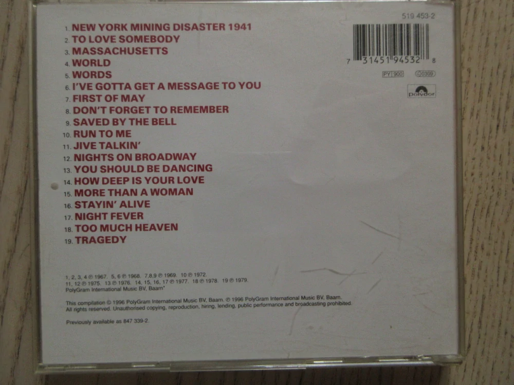 BEE GEES, THE VERY BEST OF..., CD HUDBA