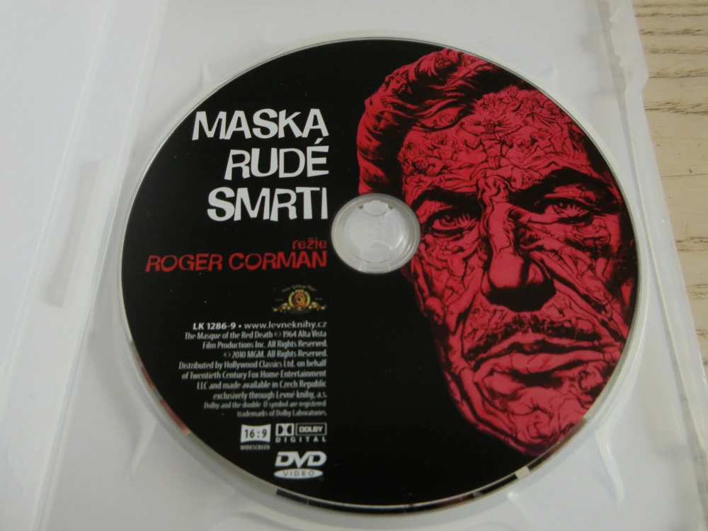 MASKA RUDÉ SMRTI, V.PRICE, GB OBAL, ČESKÁ VERZE, DVD FILM