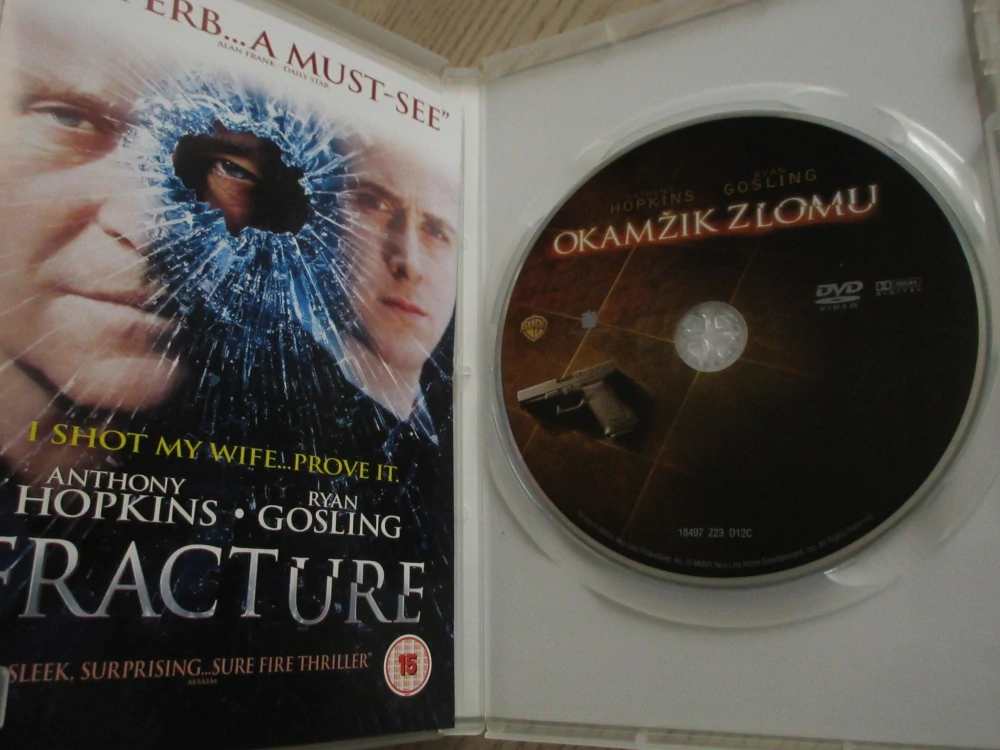 OKAMŽIK ZLOMU, A.HOPKINS, R.GOSLING, GB OBAL, ČESKÁ VERZE, DVD FILM