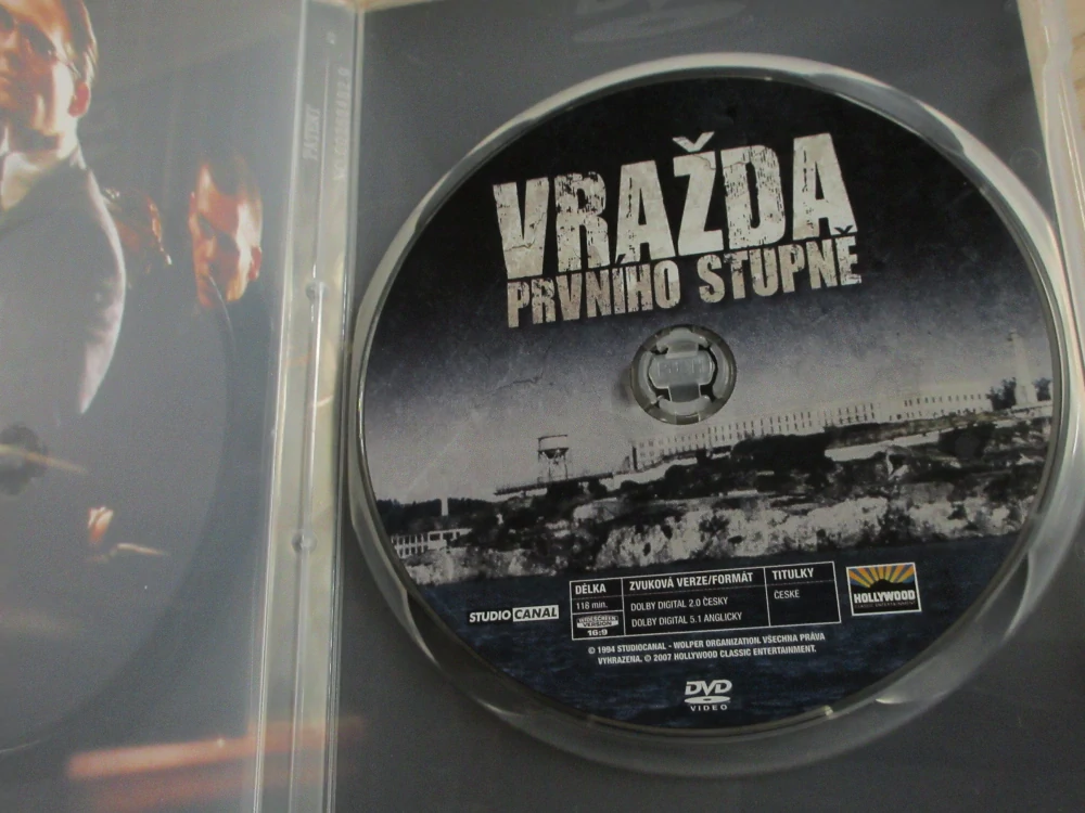 VRAŽDA PRVNÍHO STUPNĚ, K.BACON, GB OBAL, ČESKÁ VERZE, DVD FILM
