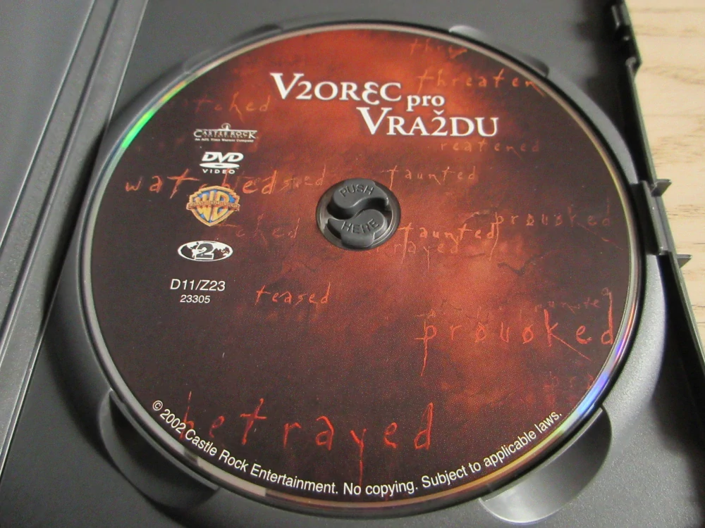VZOREC PRO VRAŽDU, S.BULLOCK, GB OBAL, ČESKÁ VERZE, DVD FILM
