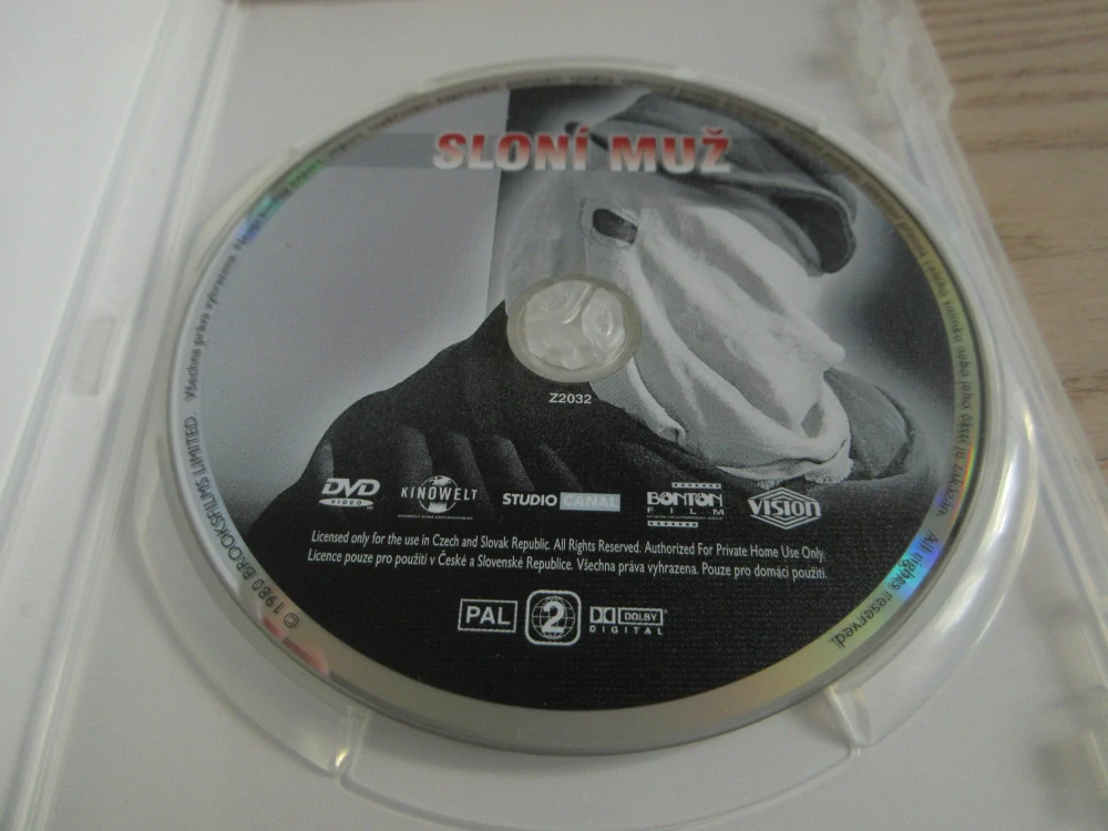 SLONÍ MUŽ, A.HOPKINS, GB OBAL, ČESKÁ VERZE, DVD FILM
