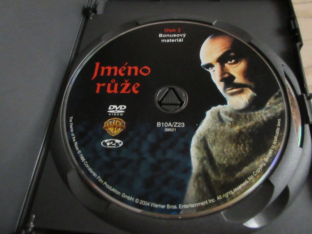 JMÉNO RŮŽE, S.CONNERY, GB OBAL, ČESKÁ VERZE, 2X DVD FILM