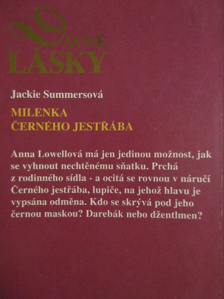 MILENKA ČERNÉHO JESTŘÁBA, JACKIE SUMMERSOVÁ, Č. 10, **an