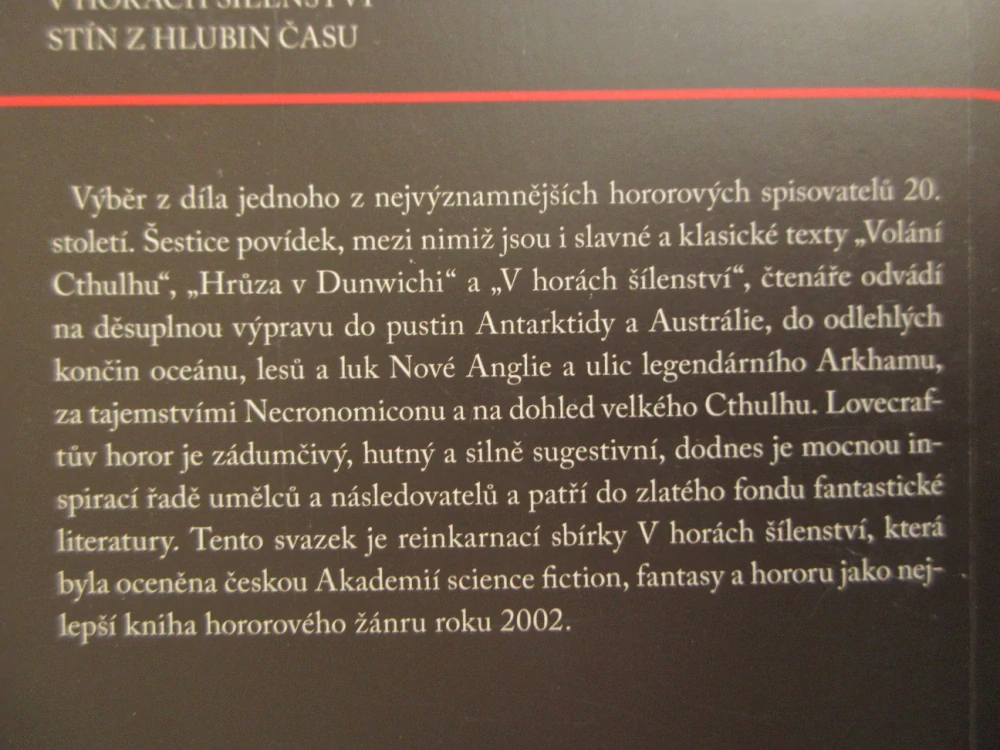 ZJEVENÍ CTHULHU, H. P. LOVERCRAFT, **an
