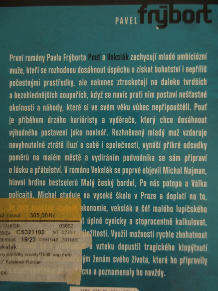 POUŤ, VEKSLÁK, PAVEL FRÝBORT, **an