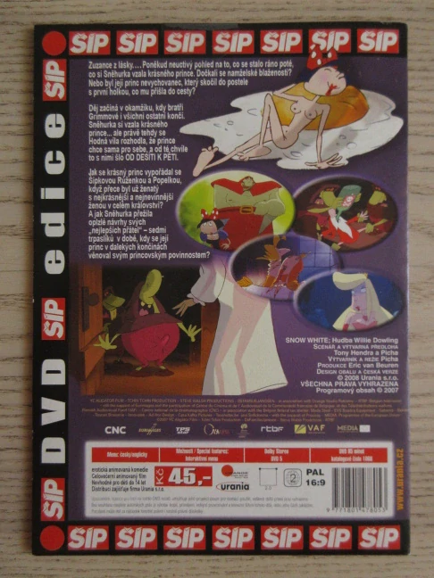 KRÁSNÉHO VALENTÝNA A PIKANTNÍ VEČER, ANIMOVANÁ SNĚHURKA, PORNO,DVD FILM