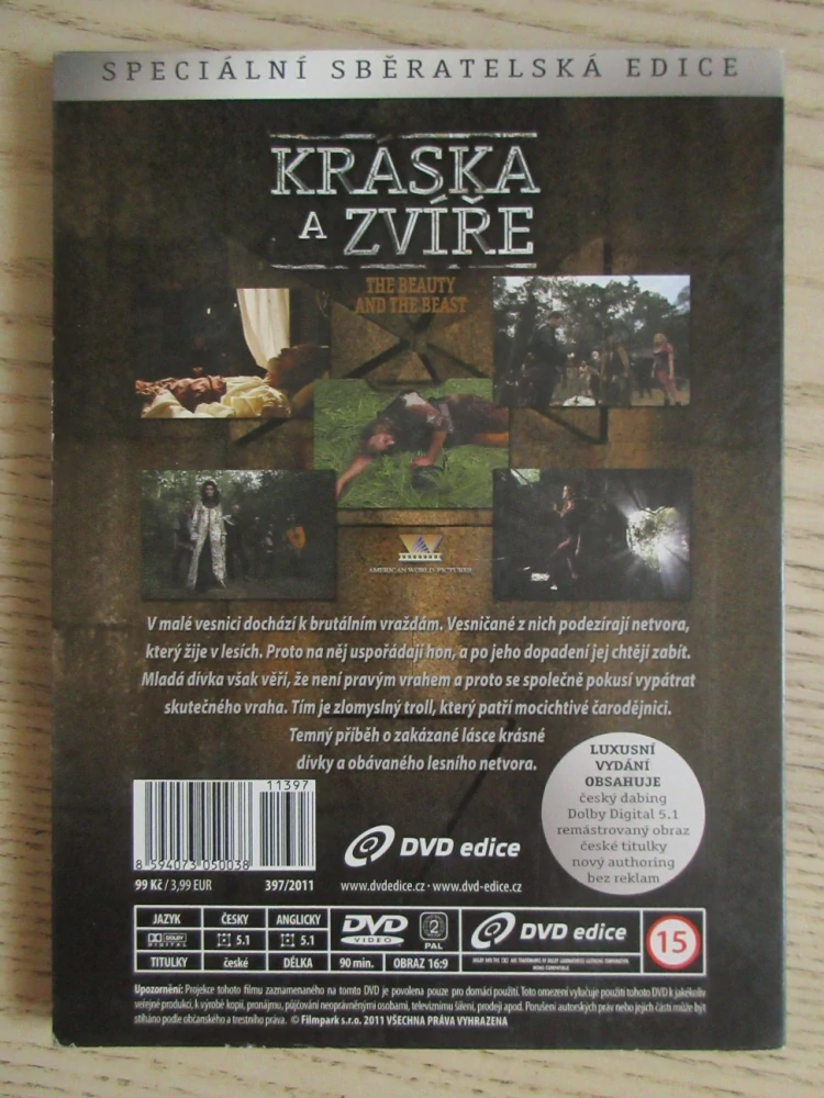 KRÁSKA A ZVÍŘE, DVD FILM
