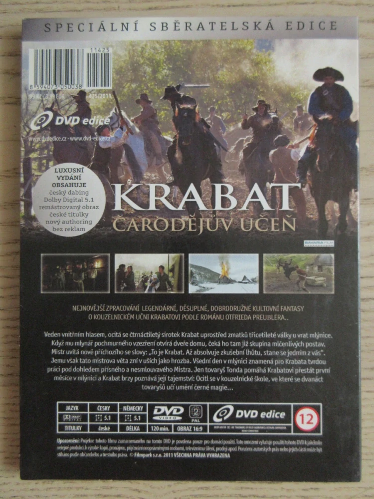 KRABAT - ČARODĚJŮV UČEŇ, D. KROSS, P. KALENBERG, D. BRUHL, DVD FILM