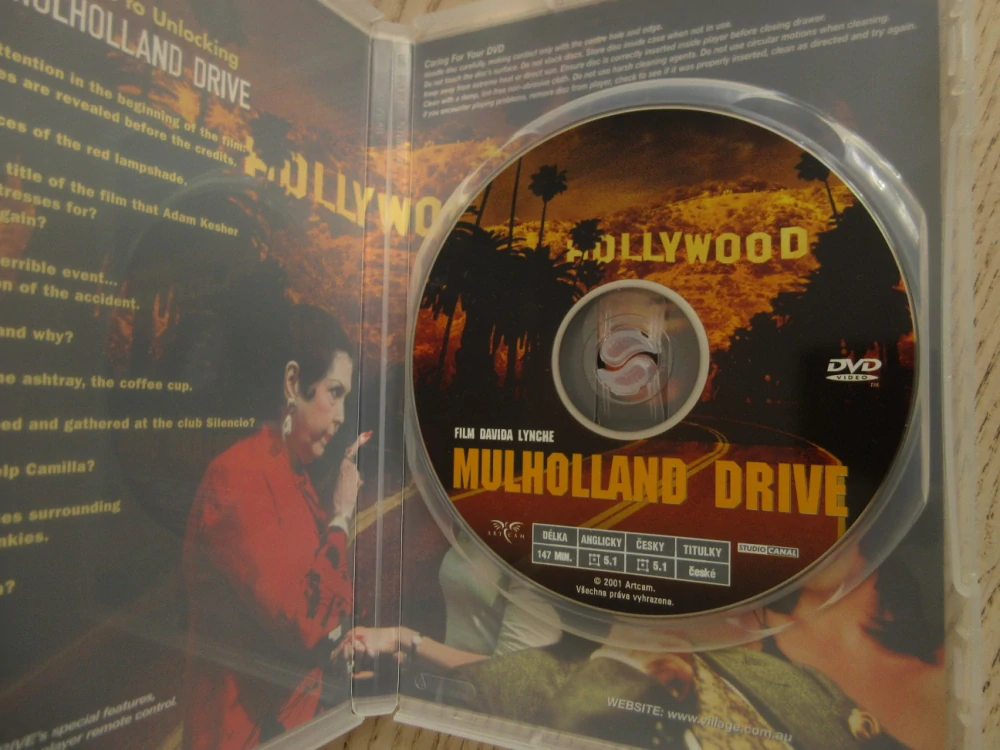 MULHOLAND DRIVE, D.LYNCH, N.WATTS, GB.OBAL, ČESKÁ VERZE, DVD FILM