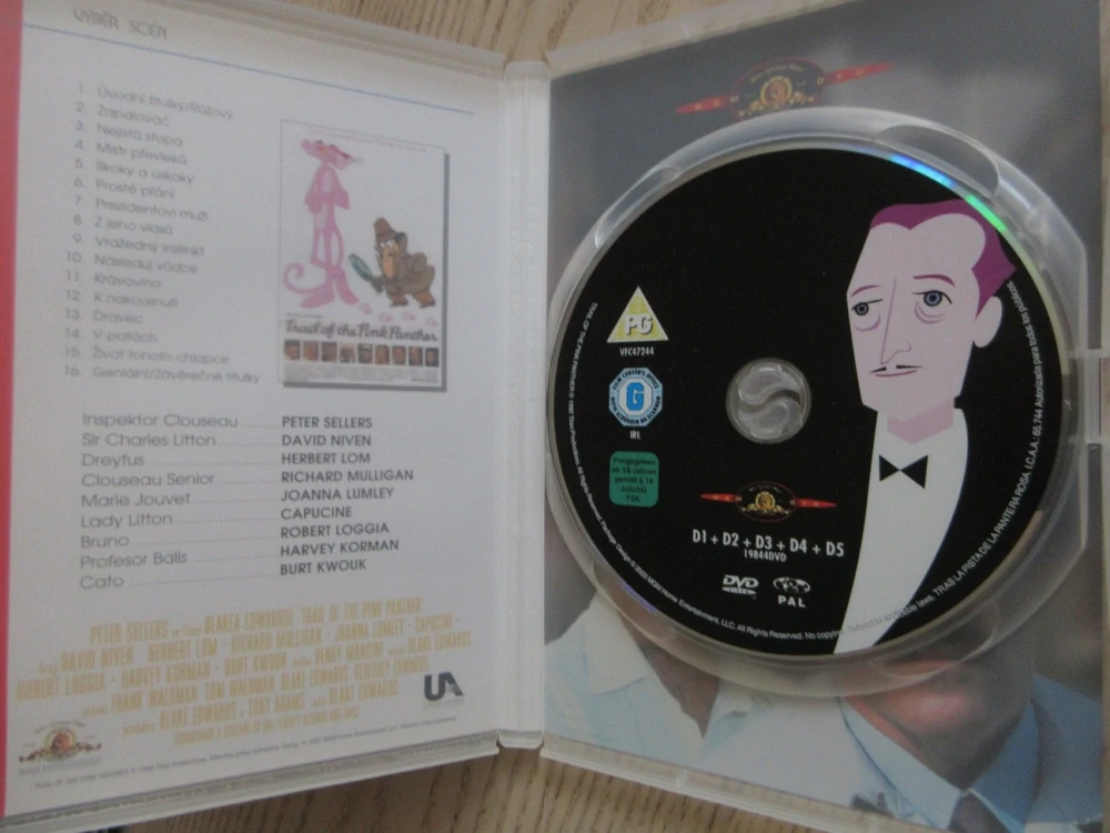 STOPA RŮŽOVÉHO PANTERA, P. SELLERS, D. NIVEN, DVD FILM
