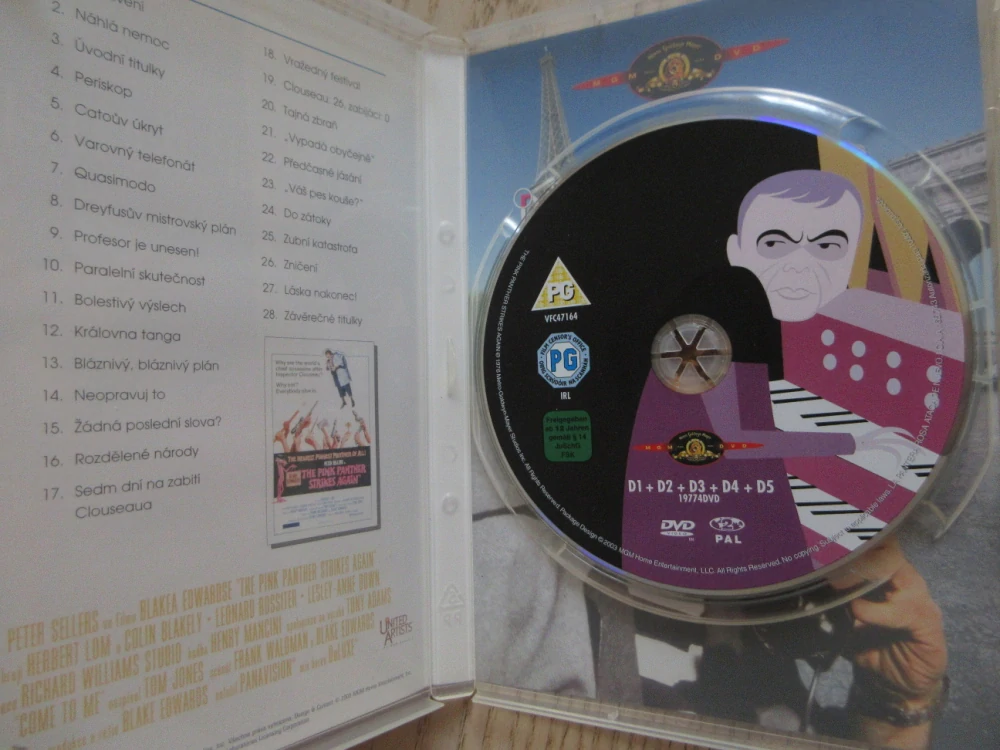 RŮŽOVÝ PANTER ZNOVU ZASAHUJE, P. SELLERS, H. LOM, DVD FILM