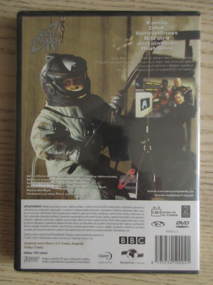 ČERVENÝ TRPASLÍK, 4. RED DWARF IV, C. CHARLES, CH. BARRIE, DVD FILM