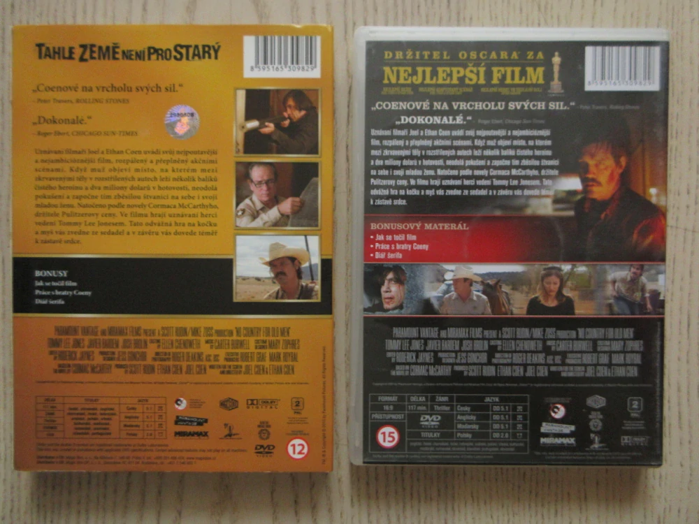 TAHLE ZEMĚ NENÍ PRO STARÝ, T. LEE JONES, J. BARDEM, J. BROLIN, DVD FILM