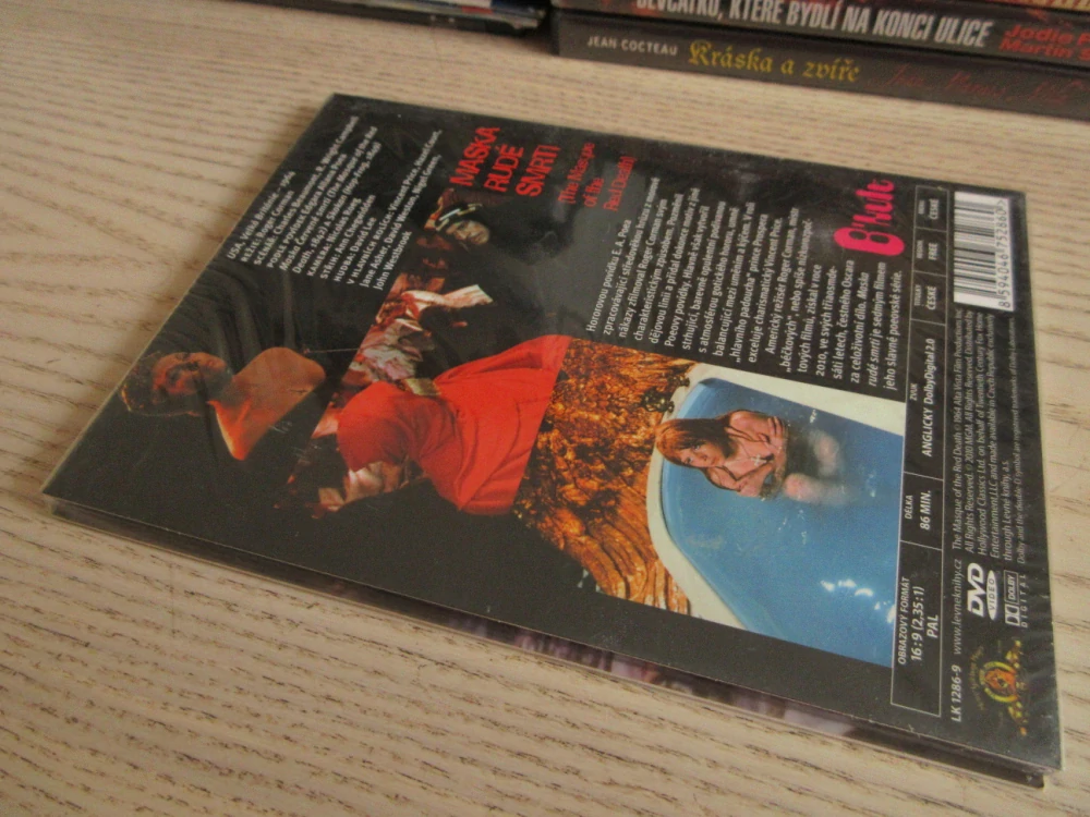 MASKA RUDÉ SMRTI, V. PRICE, H. COURT, J. ASHER, DVD FILM