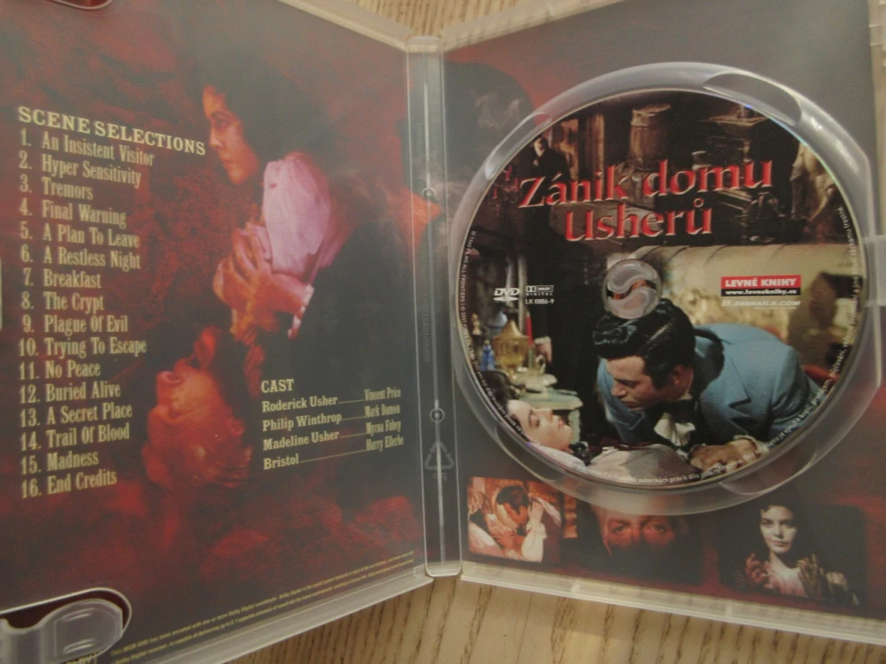 ZÁNIK DOMU USHERŮ, GB OBAL, ČESKÉ TIT, DVD FILM