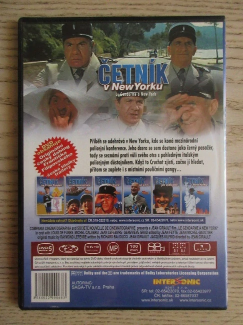 ČETNÍK V NEW YORKU, L. DE FUNES, DVD FILM