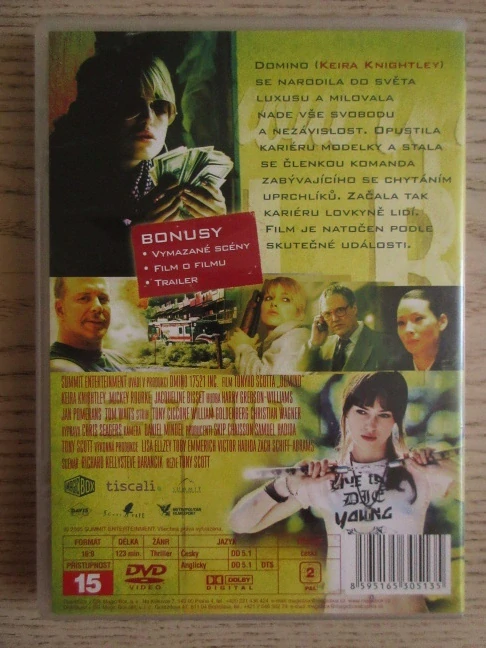 DOMINO, M. ROURKE, K. KNIGHTLEY, DVD FILM