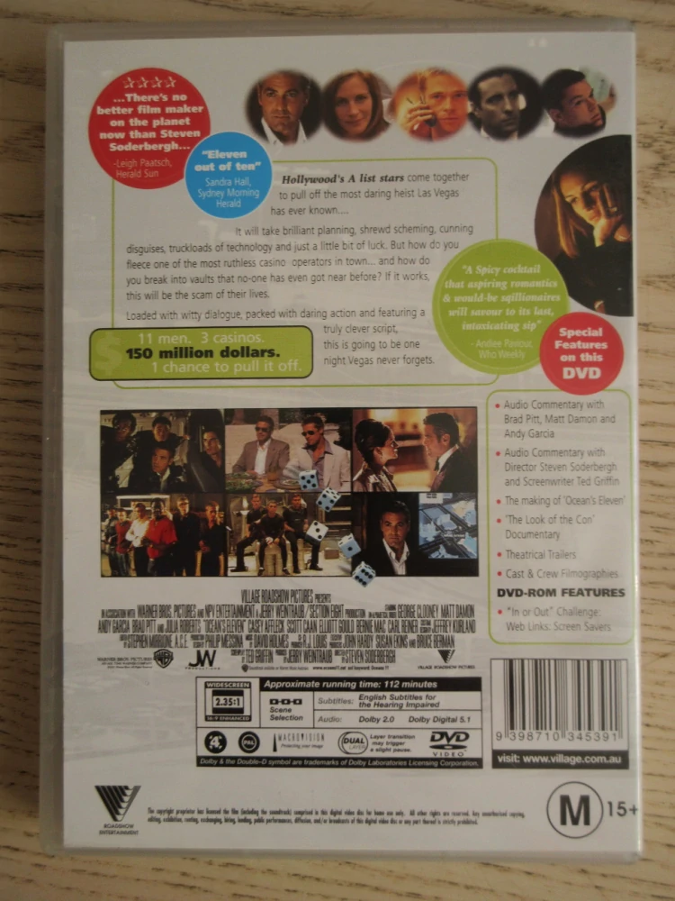 DANNYHO PARŤÁCI ,B.PITT, M.DAMON, GB OBAL, ČESKÉ DVD FILM