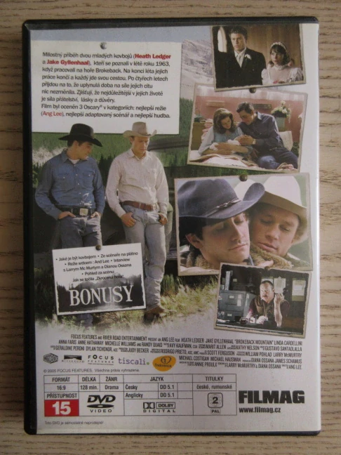 ZKROCENÁ HORA, H. LEDGER, J. GYLLENHAAL, DVD FILM