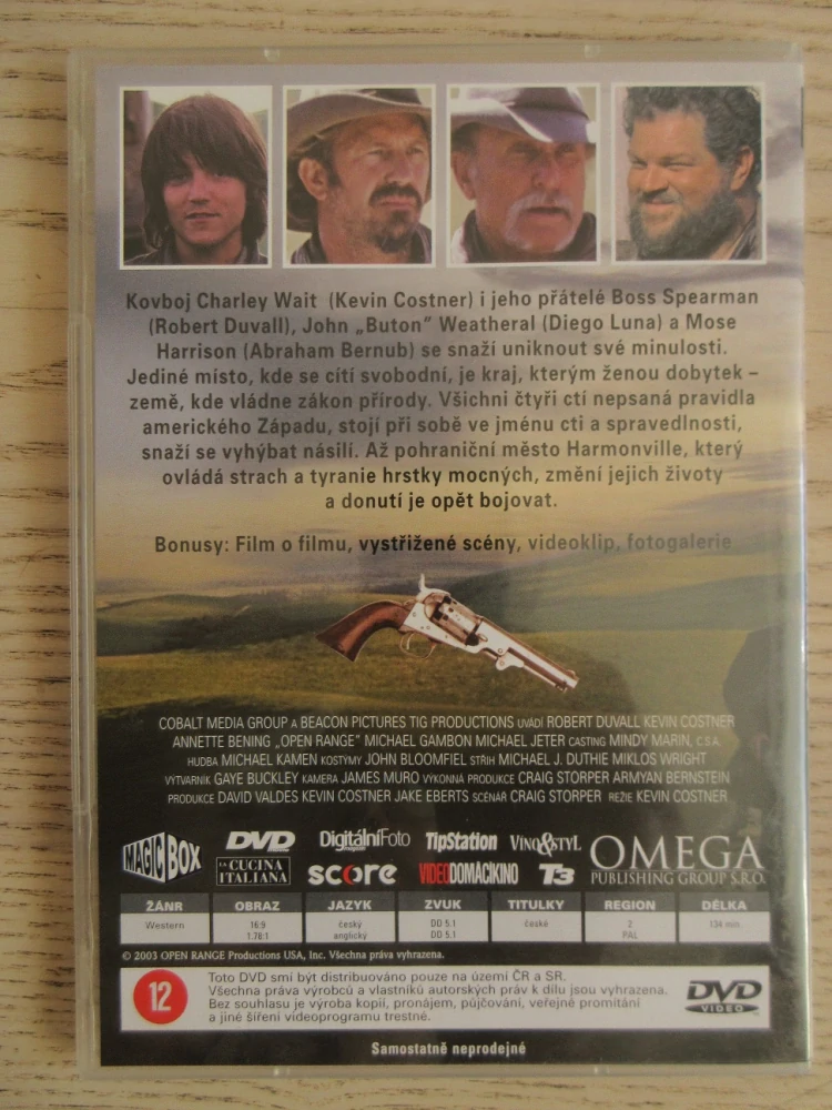 KRAJINA STŘELCŮ, A. BENING, K. COSTNER, DVD FILM