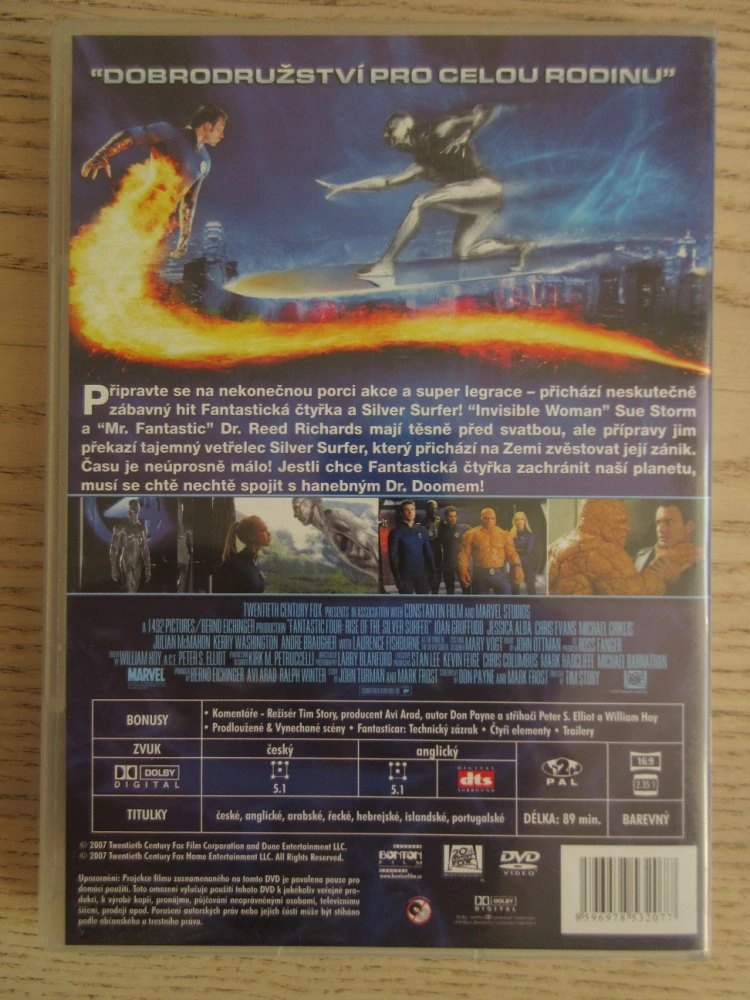 FANTASTICKÁ 4: SILVER SURFER, J. ALBA, M. CHIKLIS, DVD FILM
