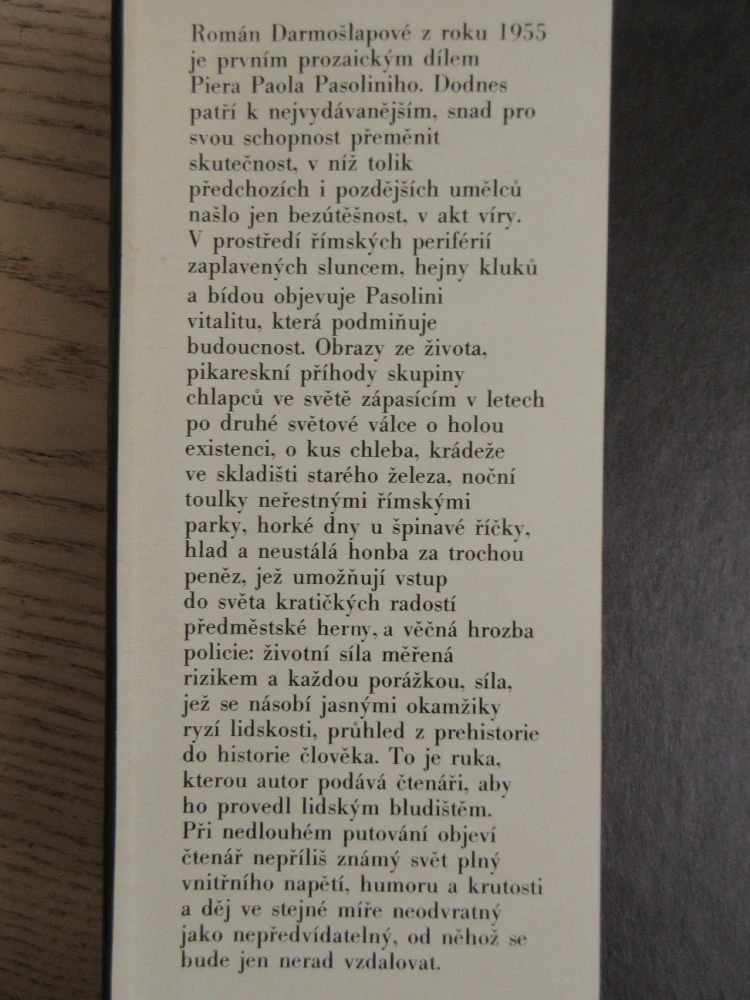 DARMOŠLAPOVÉ, PIER PAOLO PASOLINI, **an