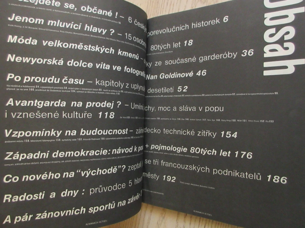 ACTUEL ALMANACH, REFLEX, ZÁPAD 1980-1990: DESETILETÉ VIDĚNÉ Z DRUHÉ STRANY, **an