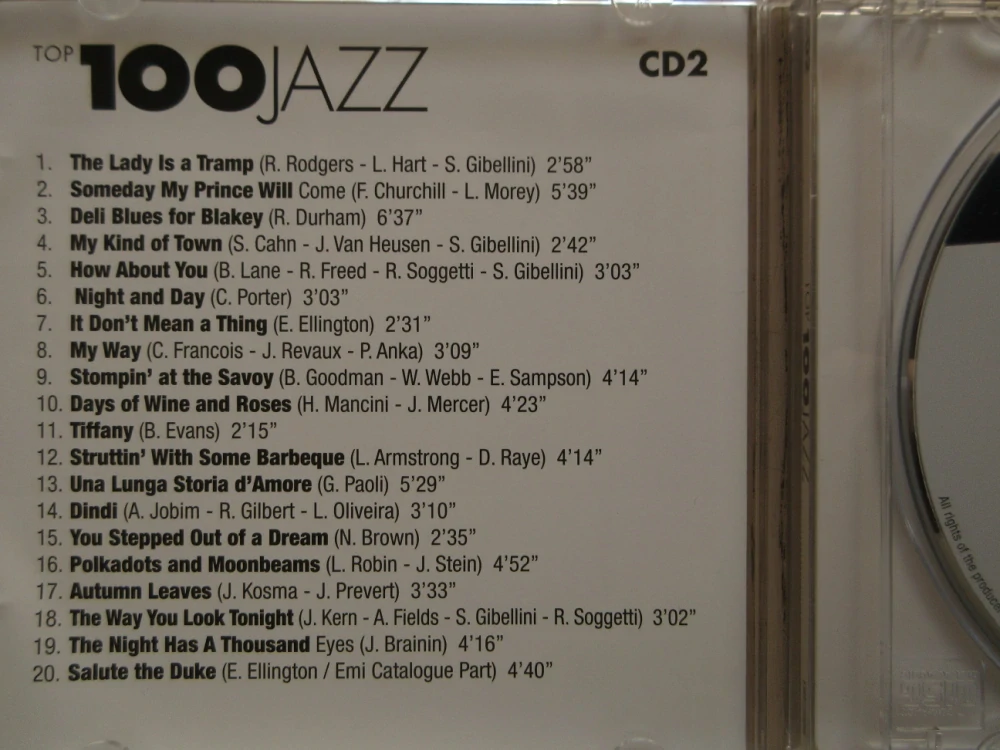 TOP 100 JAZZ, CD HUDBA