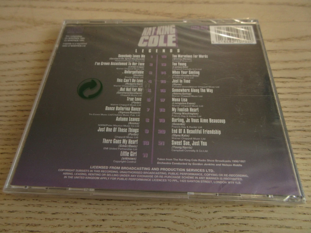 NAT KINGS COLE LEGENDS, CD HUDBA
