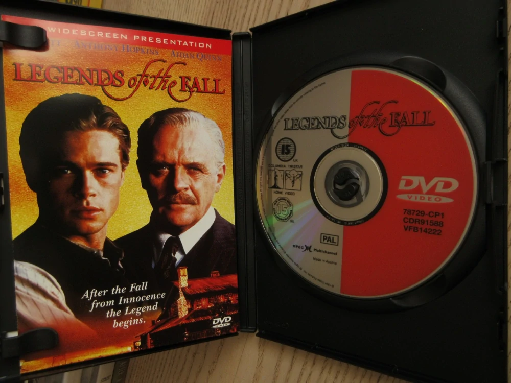 LEGENDA O VÁŠNI, B.PITT, A.HOPKINS, ČESKÉ TITULKY, DVD FILM