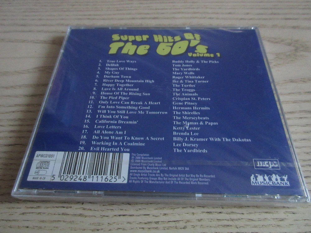 SUPER HITS OF THE 60'S, VOL. 1, CD HUDBA