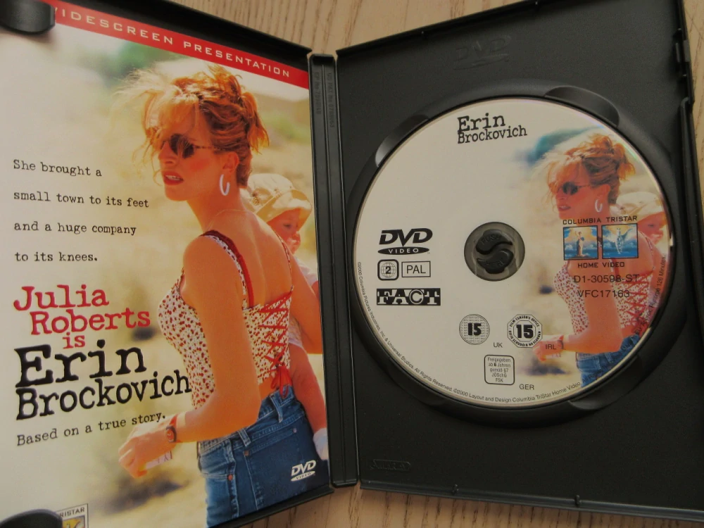ERIN BROCKOVICH, J.ROBERTS, GB OBAL, ČESKÉ TITULKY, DVD FILM