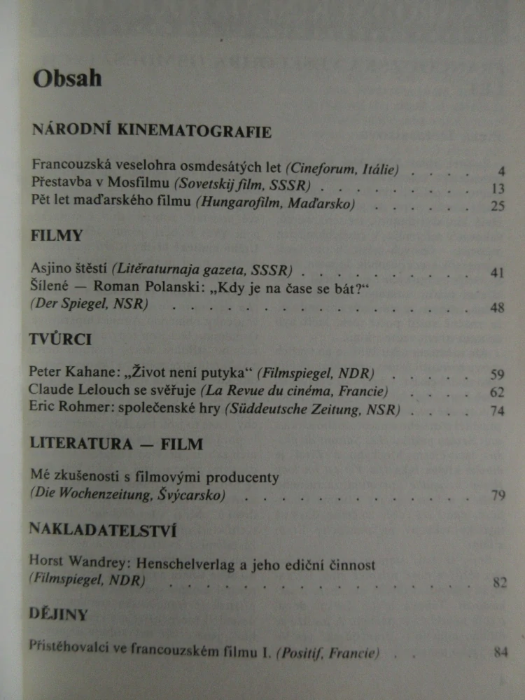 INTERPRESS 2: FILM, 1989, **an