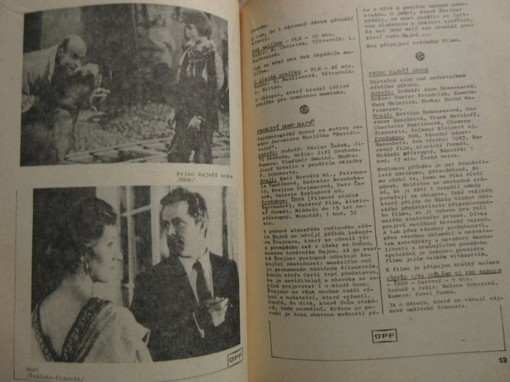 ZPRAVODAJ ČESKOSLOVENSKÉHO FILMU, Č. 11/1989, **an