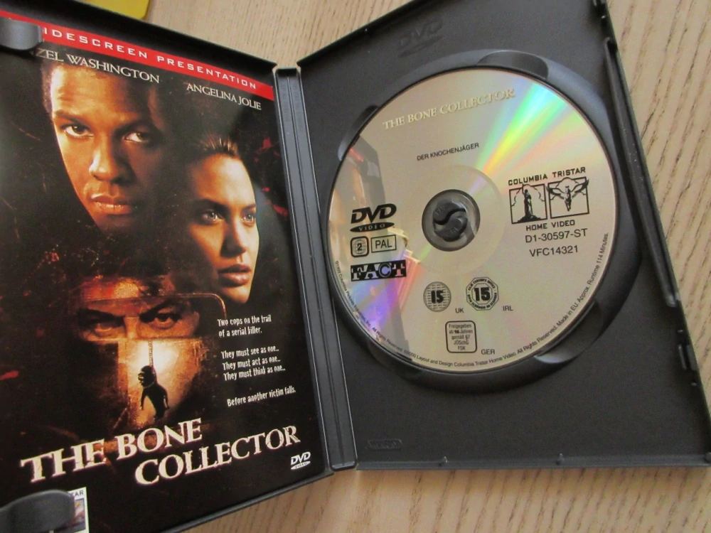 SBĚRATEL KOSTÍ, D.WASHINGTON, A.JOLIE, GB OBAL, ČESKÉ TIT. DVD FILM