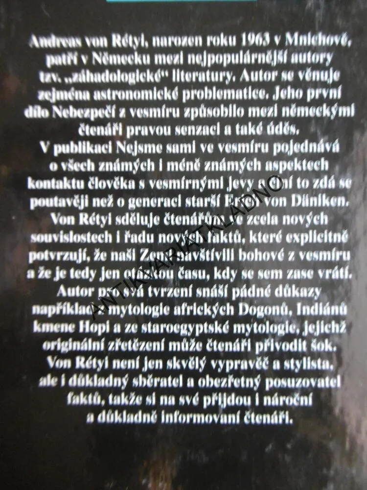 NEJSME SAMI VE VESMÍRU, ANDREAS VON RÉTYI, **an