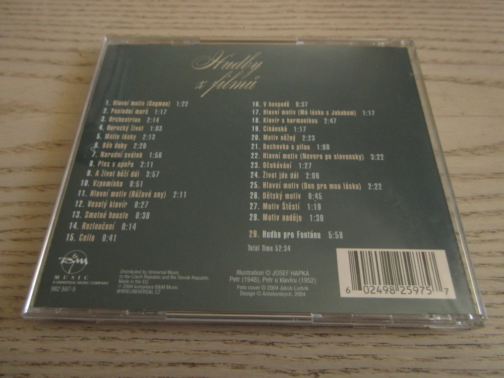 PETR HAPKA, V OBRAZECH, HUDBY Z FILMŮ 3. CD HUDBA
