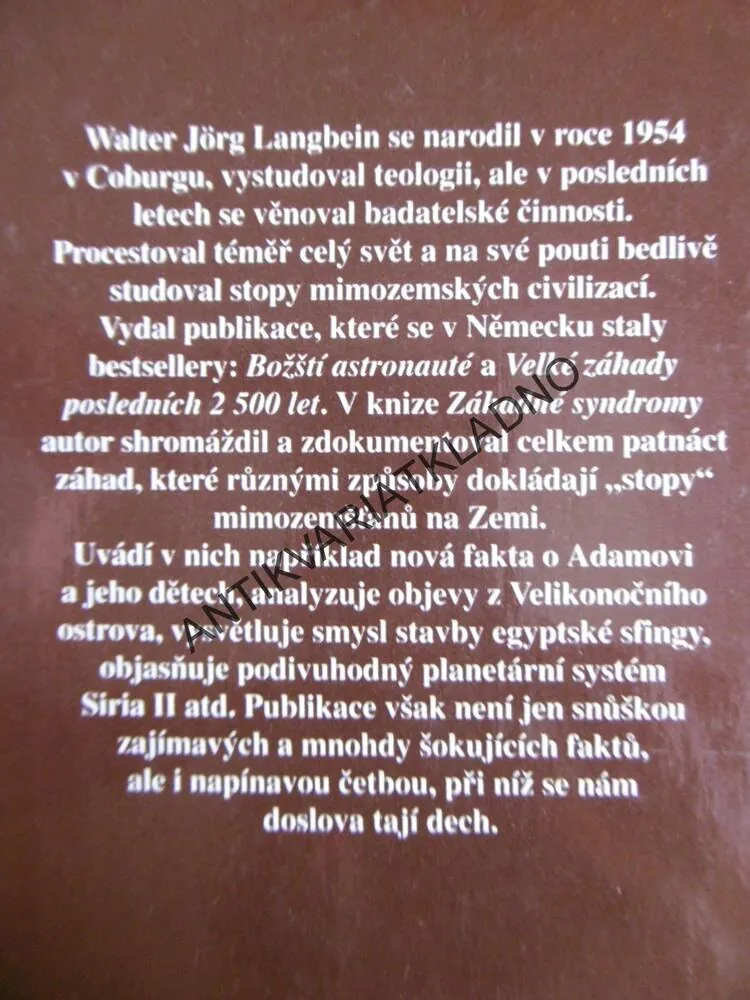 ZÁHADNÉ SYNDROMY, WALTER JÖRG LANG BEIN, **an