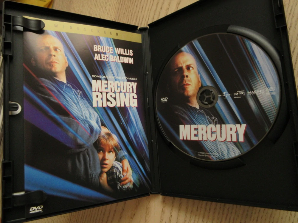 MERCURY, BRUCE WILLIS, BALDVIN, GB OBAL, ČEŠTINA, DVD FILM
