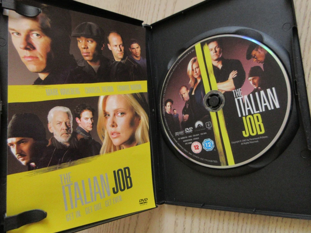PRÁCIČKA V ITÁLII, M.WAHLBERG, C.THERON, E.NORTON, GB OBAL, ČESKÉ TITULKY, DVD FILM