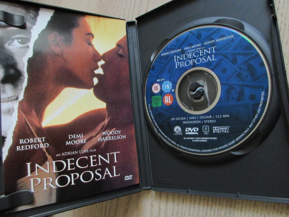 NESLUŠNÝ NÁVRH, R.REDFORD, D.MOORE, GB OBAL, ČESKÉ TITULKY, DVD FILM